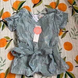 Baileys Blossoms 6-9 Month lace romper BNWT